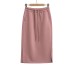 Drawstring elastic waist sag feeling side slit straight tube skirt sports skirt