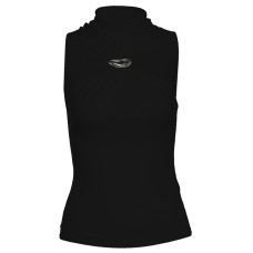 High neck sleeveless slim fit waist cinching temperament loop buckle versatile top for women High neck sleeveless slim fit waist cinching temperament loop buckle versatile top for women