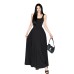 Square collar waist cinching slim fit casual sleeveless jumpsuit long skirt