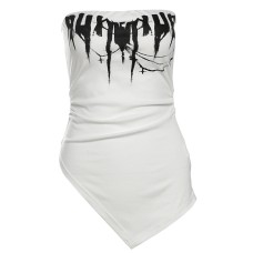Hanging neck one shoulder sexy sleeveless versatile top women's clothing