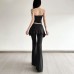 Vertical sense niche micro flared pants women's clothing
