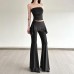 Vertical sense niche micro flared pants women's clothing