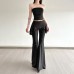 Vertical sense niche micro flared pants women's clothing
