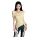Tailored irregular ribbon floral one shoulder women's clothing