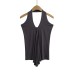 Irregular Sleeveless  V-neck Backless Halter Top