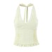 V-neck Halter Elastic Gathered Waist Camisole