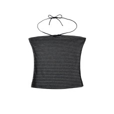 Bow tie elastic slim fit small strapless strap Top
