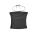 Bow tie elastic slim fit small strapless strap Top