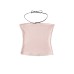 Bow tie elastic slim fit small strapless strap Top