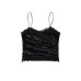 Front Cross Lace Trimmed Mini Strapless Camisole