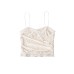 Front Cross Lace Trimmed Mini Strapless Camisole