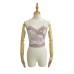 Front Cross Lace Trimmed Mini Strapless Camisole