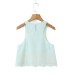 Round Neck Sleeveless Embroidered Hollow Lace Hem Camisole