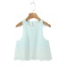 Round Neck Sleeveless Embroidered Hollow Lace Hem Camisole