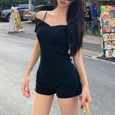 Flying sleeve ice silk short sleeved women