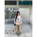 Letter Number Off-Shoulder T-Shirt Women Loose Lazy Style Long Sleeve Top