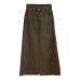 Resin-Pressed Denim Wide-Leg Pants for Women in Earthy Color Palette