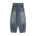 Design Sense Side Rivet Wide Leg Jeans Women's Retro Low Waist Casual Pants