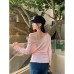 Loose Fit Swing Collar T-Shirt for Women Irregular Rayon Top