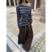 Camel Casual Pants for Women with Unique Drawstring Button Wide-Leg Long Pants