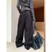 Personality Metal Decorated Wide Leg Jeans Women's Retro Street Long Pants