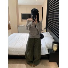 Sweet and Spicy Style Striped Off-the-Shoulder T-Shirt for Women Loose Fit Versatile Top