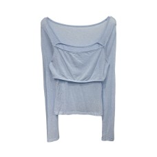 Design Square Neck Long Sleeve Top for Women
