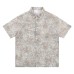 Short Sleeve Shirt Men's Retro Loose Casual Floral Shirt Half Sleeve Dress Shirt