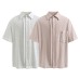 Short Sleeve Men Loose Cool Old Money Style Half Sleeve Dress Shirt