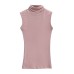 Elastic Fitted Body-Shaping Cowl Neck Sleeveless Thin Base Layer Tank Top