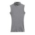 Elastic Fitted Body-Shaping Cowl Neck Sleeveless Thin Base Layer Tank Top