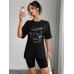 Casual Multi-color Round Neck Short Sleeve