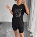 Casual Multi-color Round Neck Short Sleeve