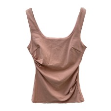 Pleated Design Square Neck Tank Top for Women, Personalized Slimming Sweet and Cool Top for Women Pleated Design Square Neck Tank Top for Women, Personalized Slimming Sweet and Cool Top for Women