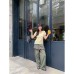 Two-Piece Ruffle Hem Skirt Pants Women's Versatile Straight Leg Drawstring Casual Pants