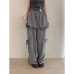Two-Piece Ruffle Hem Skirt Pants Women's Versatile Straight Leg Drawstring Casual Pants