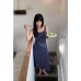 Style Sweet Floral Print Strapless Dress with Fake Two-Piece Design