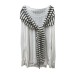 Design Sense Striped Cape T-Shirt Women's Unique Fake Two-Piece Long Sleeve Top