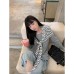 Design Sense Striped Cape T-Shirt Women's Unique Fake Two-Piece Long Sleeve Top