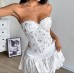 Fish bone hollow rope style French strapless Fish bone hollow rope style French strapless