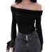 Irregular off shoulder top