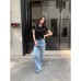 Casual Straight Jeans Women Vintage All-match Slim Long Pants Women