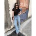 Casual Straight Jeans Women Vintage All-match Slim Long Pants Women
