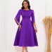 Banquet Dress with Flared Skirt for Women