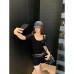 Short Design Elastic Mini Denim Shorts for Women