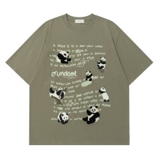 Pattern Printed Individuality Short Sleeve Top for Men and Women Lazy Style