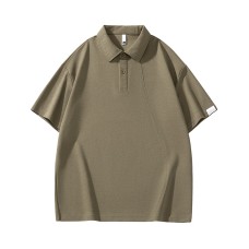 Solid color patchwork men's casual top