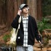 Knitted cardigan sweatshirt men's solid color spring and autumn outdoor jacket