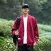 Knitted cardigan sweatshirt men's solid color spring and autumn outdoor jacket