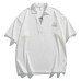 Short Sleeve Men's Waffle Grid Color Block Half-Sleeve Basic Casual T-Shirt